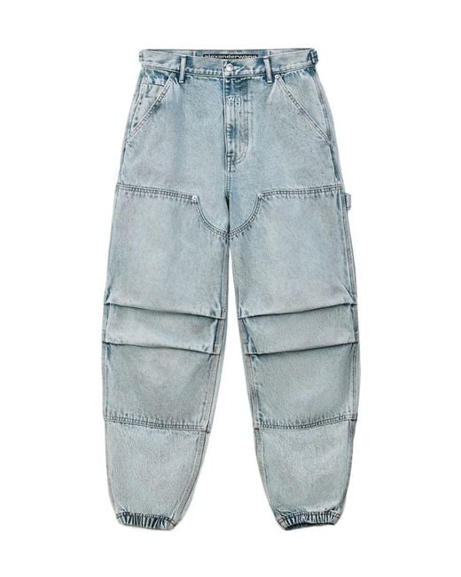 Alexander Wang Blue Double Front Carpenter Pants