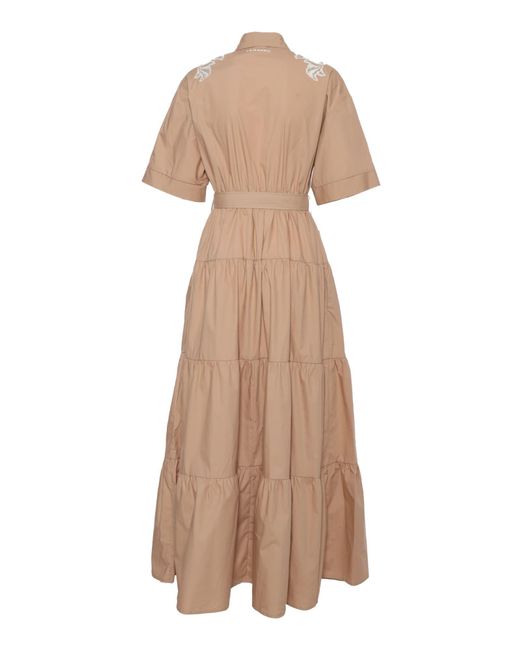 ERMANNO FIRENZE Natural Short Sleeve Dress