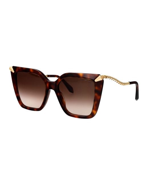 BVLGARI Brown Bulgari Serpenti Butterfly Frame Sunglasses