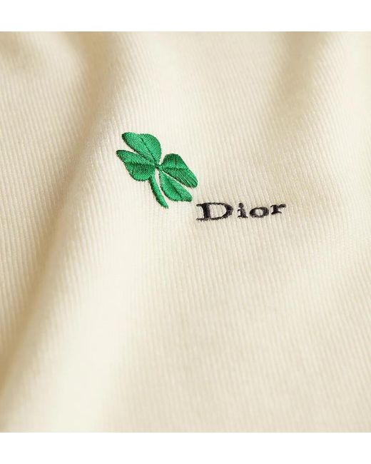 Dior Natural Sweater With Clover Embroidery for men