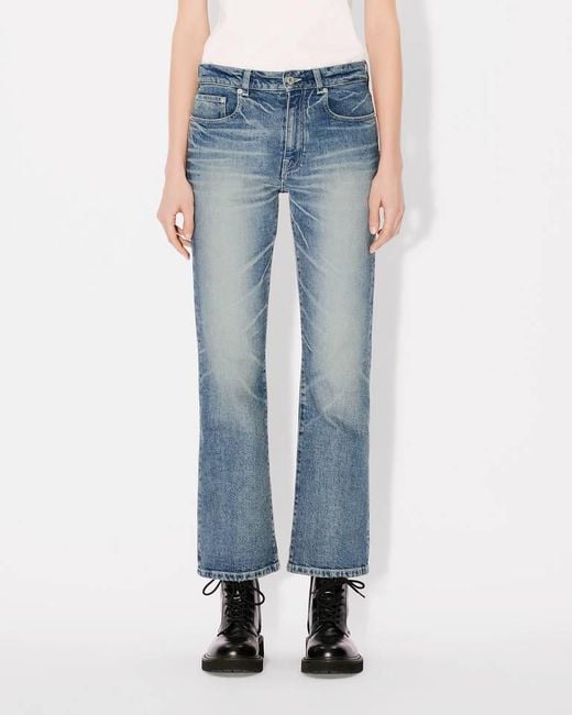KENZO Blue Bara Cropped Denim Jeans