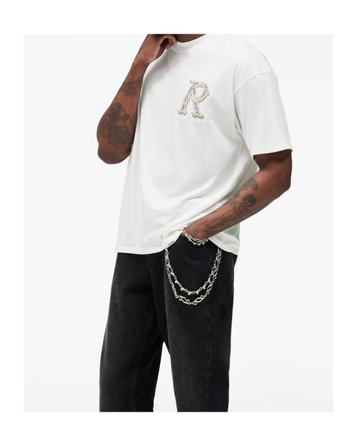 Represent White Western Logo T-Shirt for men