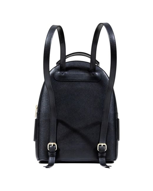 ARMANI EXCHANGE Black Logo-Plaque Backpack