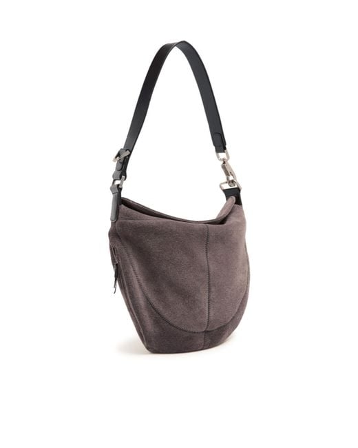 Lemaire Brown Quiver Clip Hobo Bag