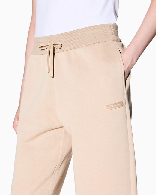 ARMANI EXCHANGE Natural Logo-Patch Trousers