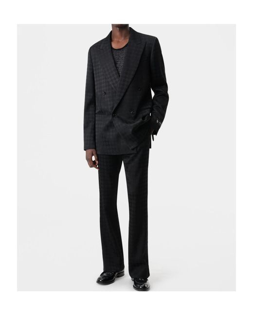 Amiri Black Double-Breasted Blazer for men
