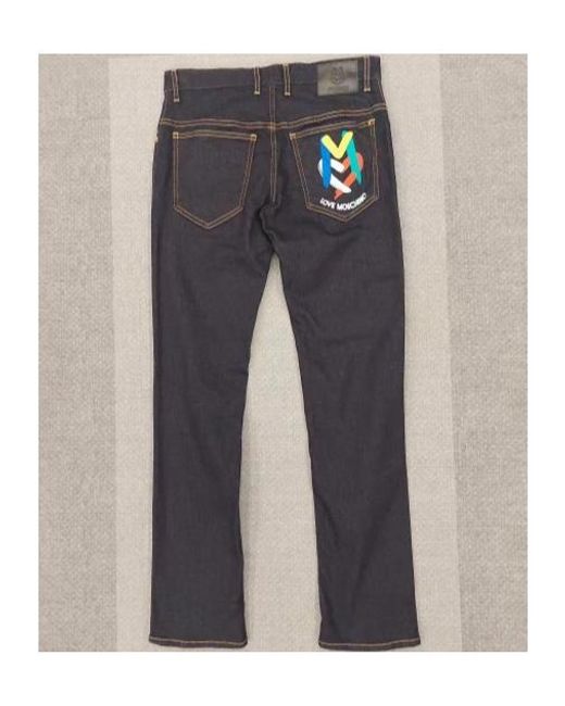 Moschino Gray Belt-Loop Jeans for men