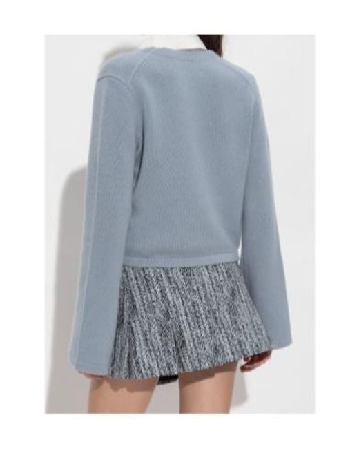 Zadig & Voltaire Blue Wide-Sleeve Cashmere Cardigan