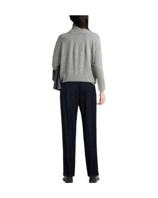 Max Mara Blue High-Waisted Pleated Straight-Leg Dress Trousers