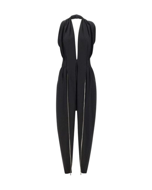 Coperni Black Double Zip Halterneck Jumpsuit