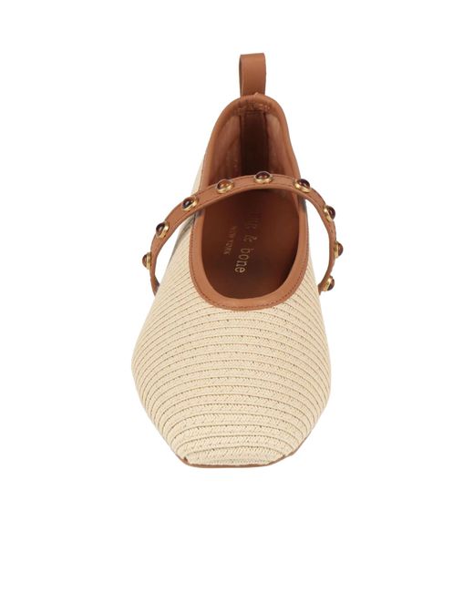 Rag & Bone Natural Two-Tone Ballet Flats