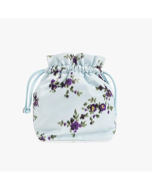 Ganni Blue Printed Pouch