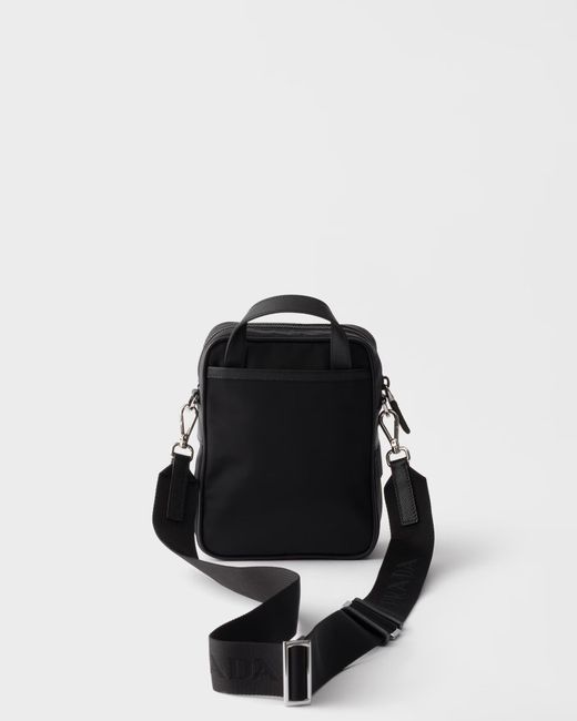 Prada Black Re-Nylon Zipped Shoulder Bag for men