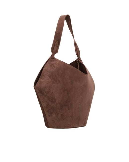 Khaite Brown Lotus Small Tote Bag