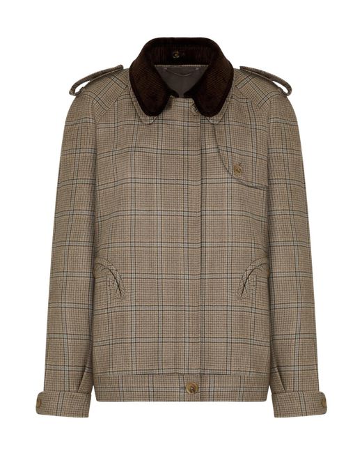 Blazé Milano Brown Saona Chausie Check-Pattern Jacket