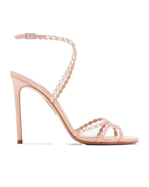 Aquazzura Pink Love Struck 105 Sandals