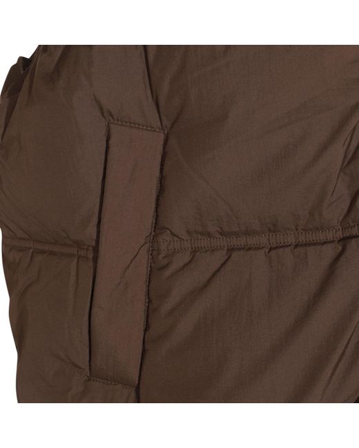 AMI Brown Monogram Patch Puffer Gilet for men
