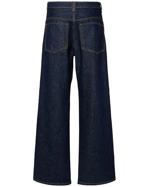 Khaite Blue Winslow Denim Wide Jeans