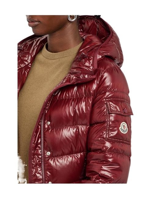 Moncler Red Barante Hooded Padded Nylon Jacket