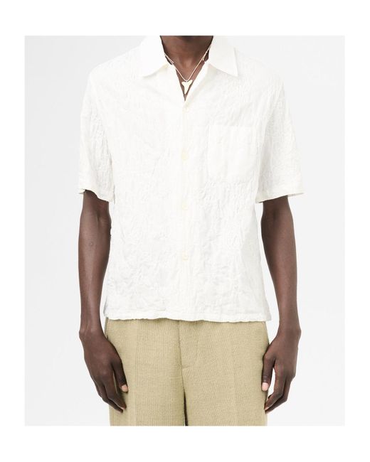 Our Legacy White Heusen Short-Sleeved Shirt for men