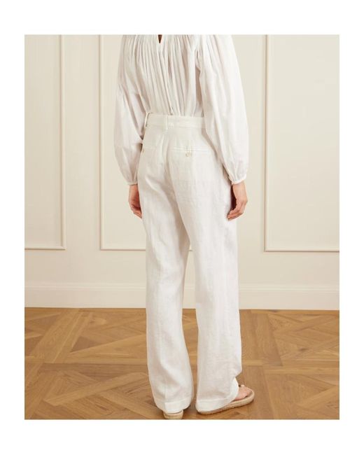 Polo Ralph Lauren White Straight Relaxed Trousers