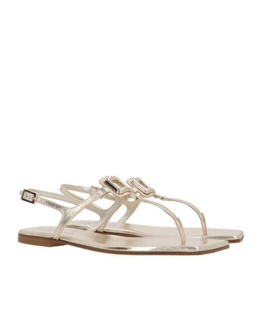 Roger Vivier White Square-Headed Flat Sandals