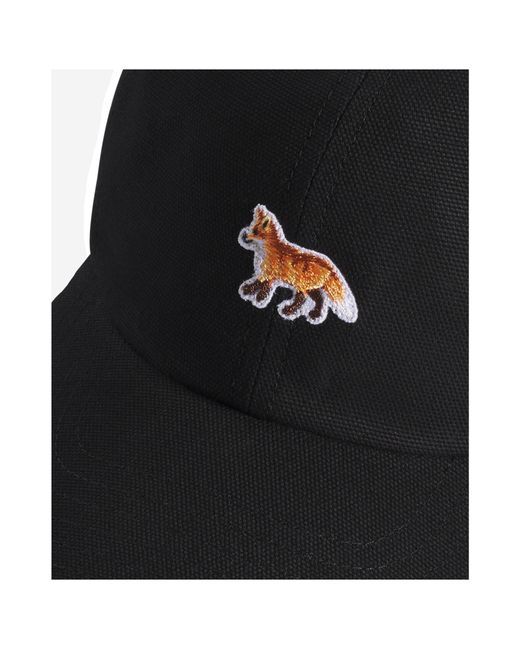 Maison Kitsuné Black Maison Kitsuné Baby Fox Cap for men