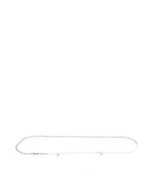 McQueen White Skull Embellished Belt
