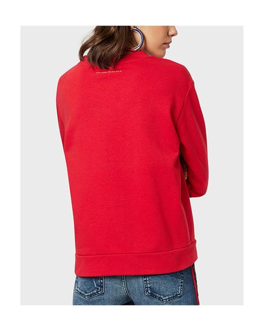 Emporio Armani Red Logo Pullover Sweater