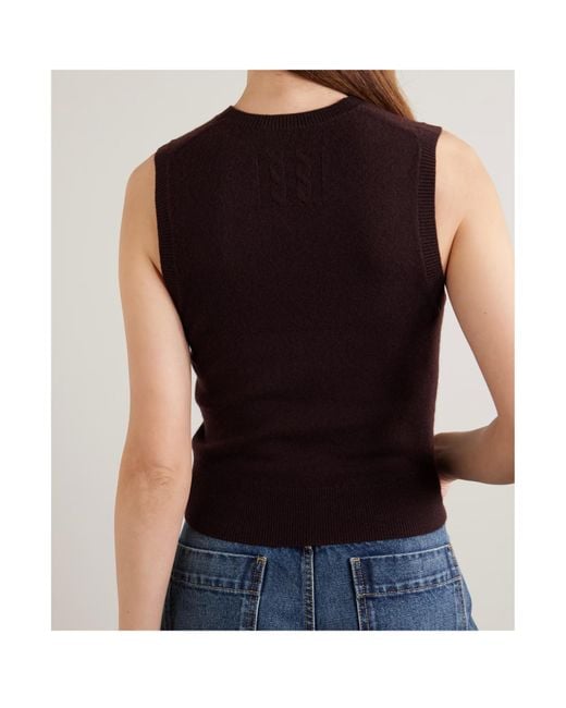 Nili Lotan Black May Cashmere Knitted Vest