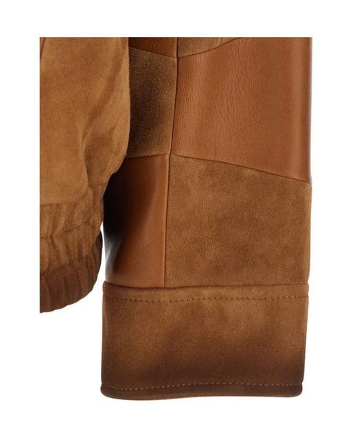 Versace Brown Long-Sleeved Zipped Jacket