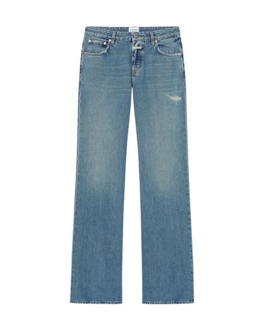 Closed Blue Distressed-Detail Jeans