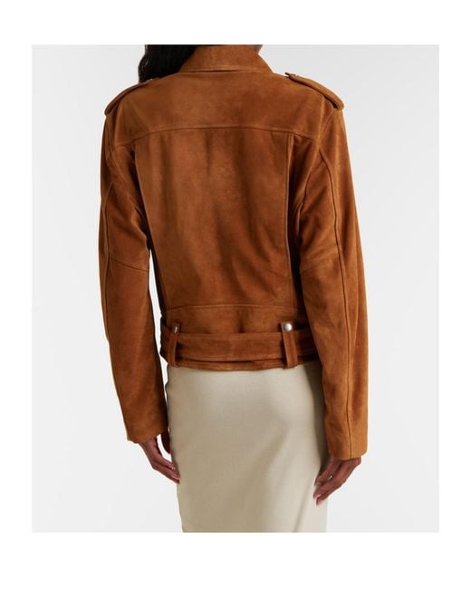 Nili Lotan Brown Evel Zipper Motorcycle Jacket