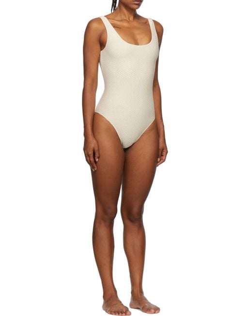 Anine Bing White Jace One-Piece Swimsuit