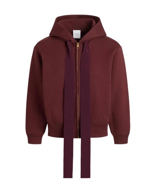 Patou Logo-Embroidered Zip-Up Hoodie