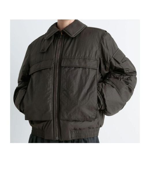 Lemaire Black Detachable-Collar Puffer Jacket