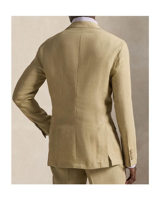 Polo Ralph Lauren Natural Single-Breasted Linen Blazer for men