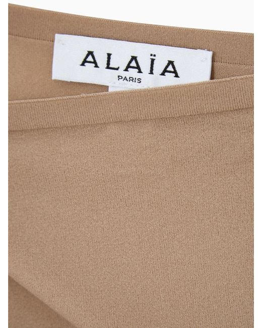 Alaïa Natural Spaghetti-Strap Dress
