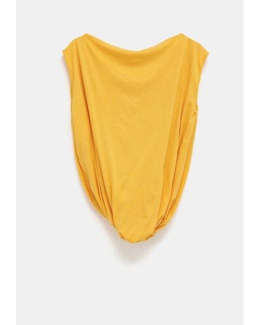 Baserange Yellow Draped Top