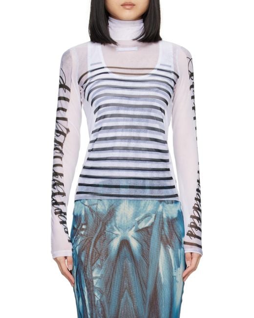 Jean Paul Gaultier White The Marinière Top