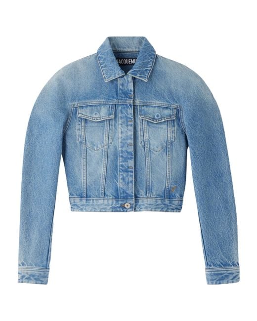 Jacquemus Blue The Ovalo De-Nîmes Denim Jacket
