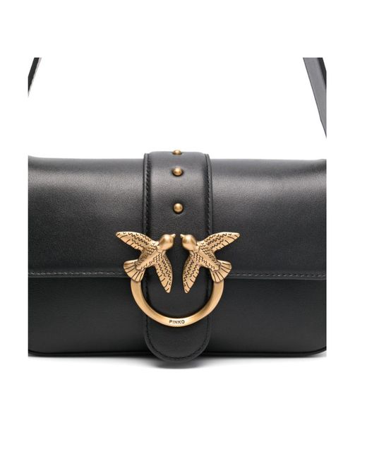 Pinko Black Love One Mini Shoulder Bag