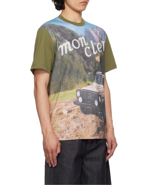 Moncler Gray X Mercedes-Benz By Nigo Printed Cotton T-Shirt for men
