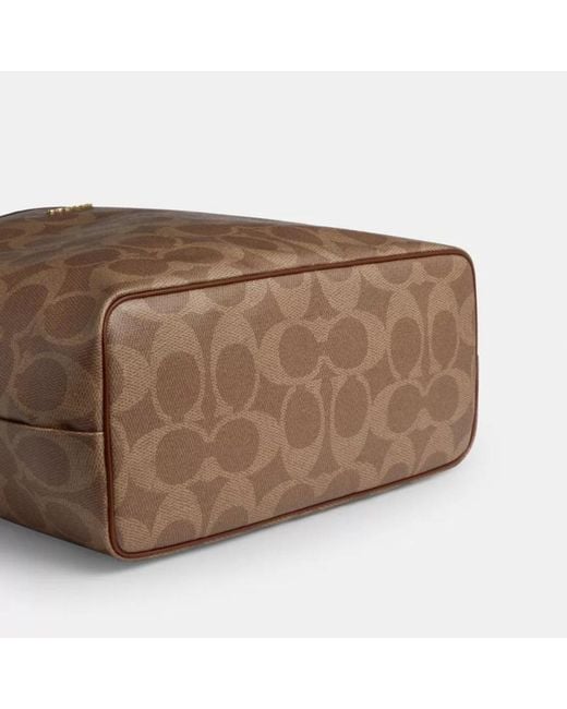 COACH Brown Large City Tote Bag