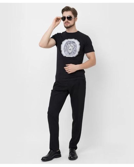 Stefano Ricci Black T-Shirt With Round Neck And Short Sleeves for men