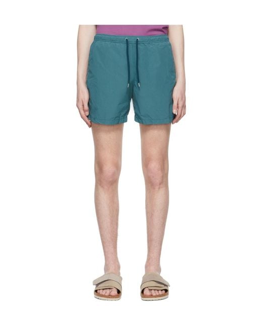 Aspesi Blue Elastic Waist Shorts for men