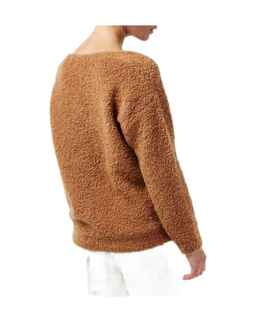 Max Mara Brown V-Neck Knit Sweater