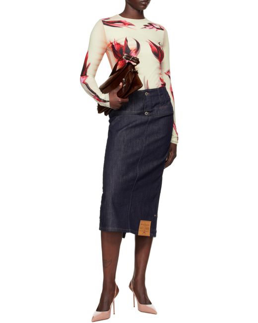 Jean Paul Gaultier Double-Layered Printed Top
