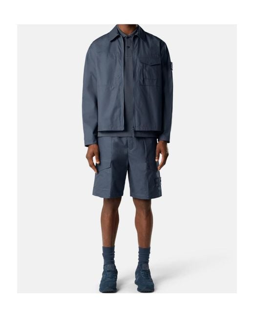Stone Island Blue Ghost Cargo Shorts for men