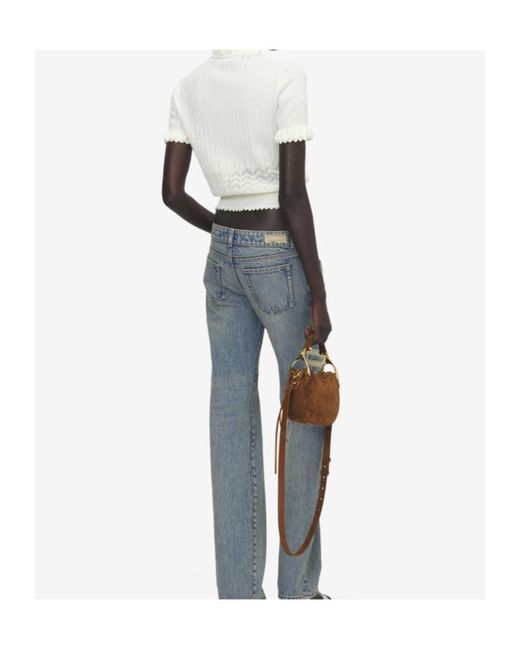 McQueen White Pointelle Knit Top